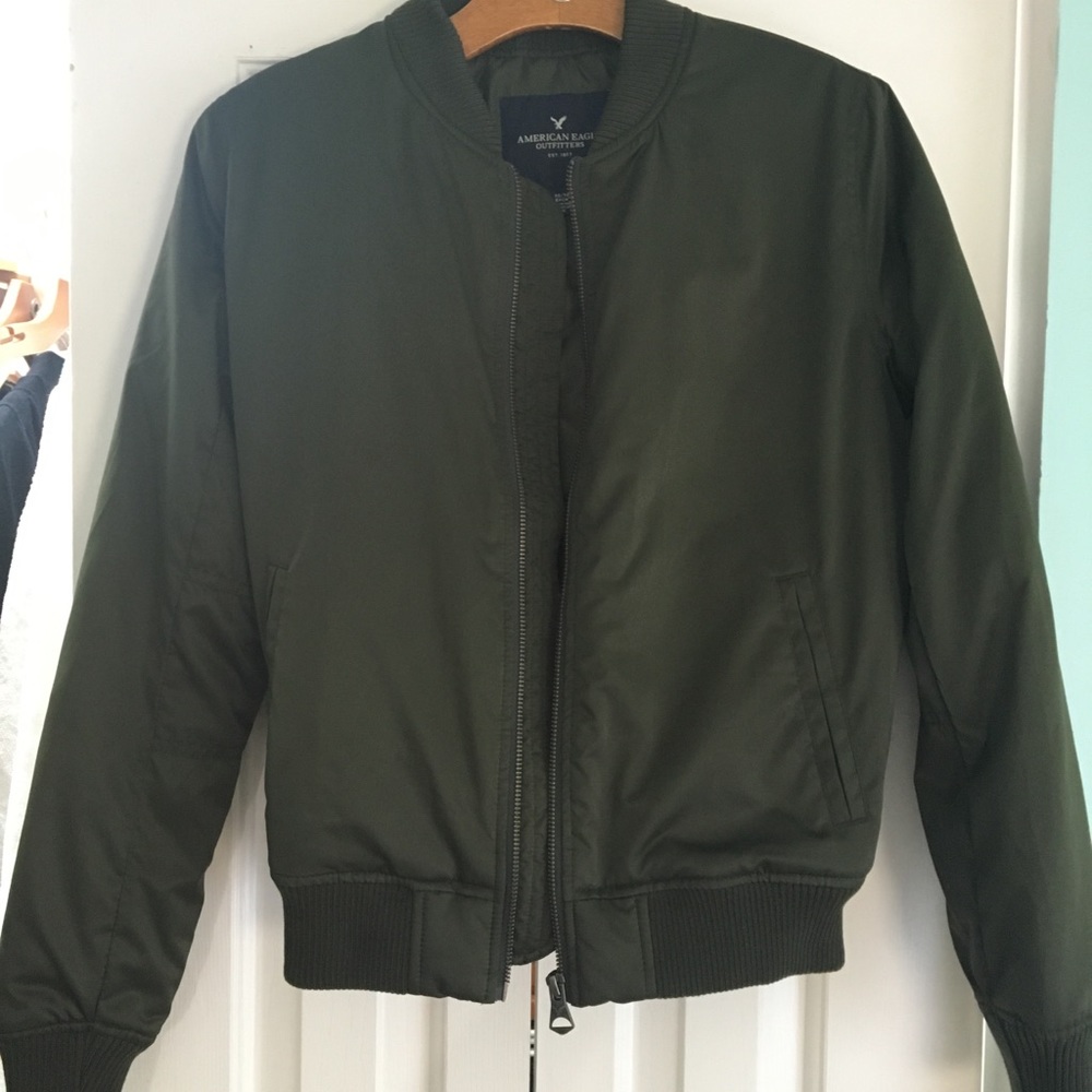 Green bomber jacket